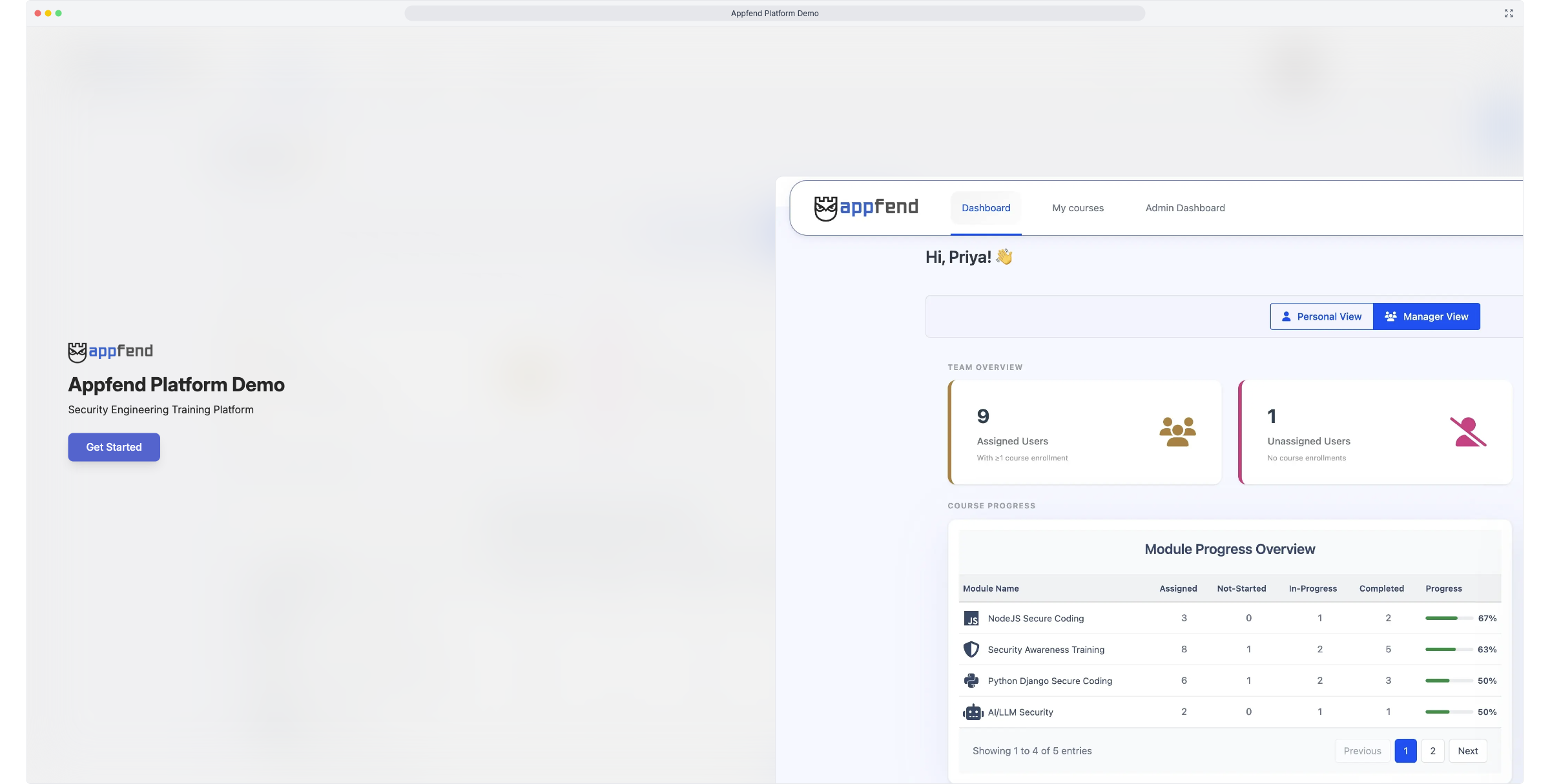 Appfend interactive product demo